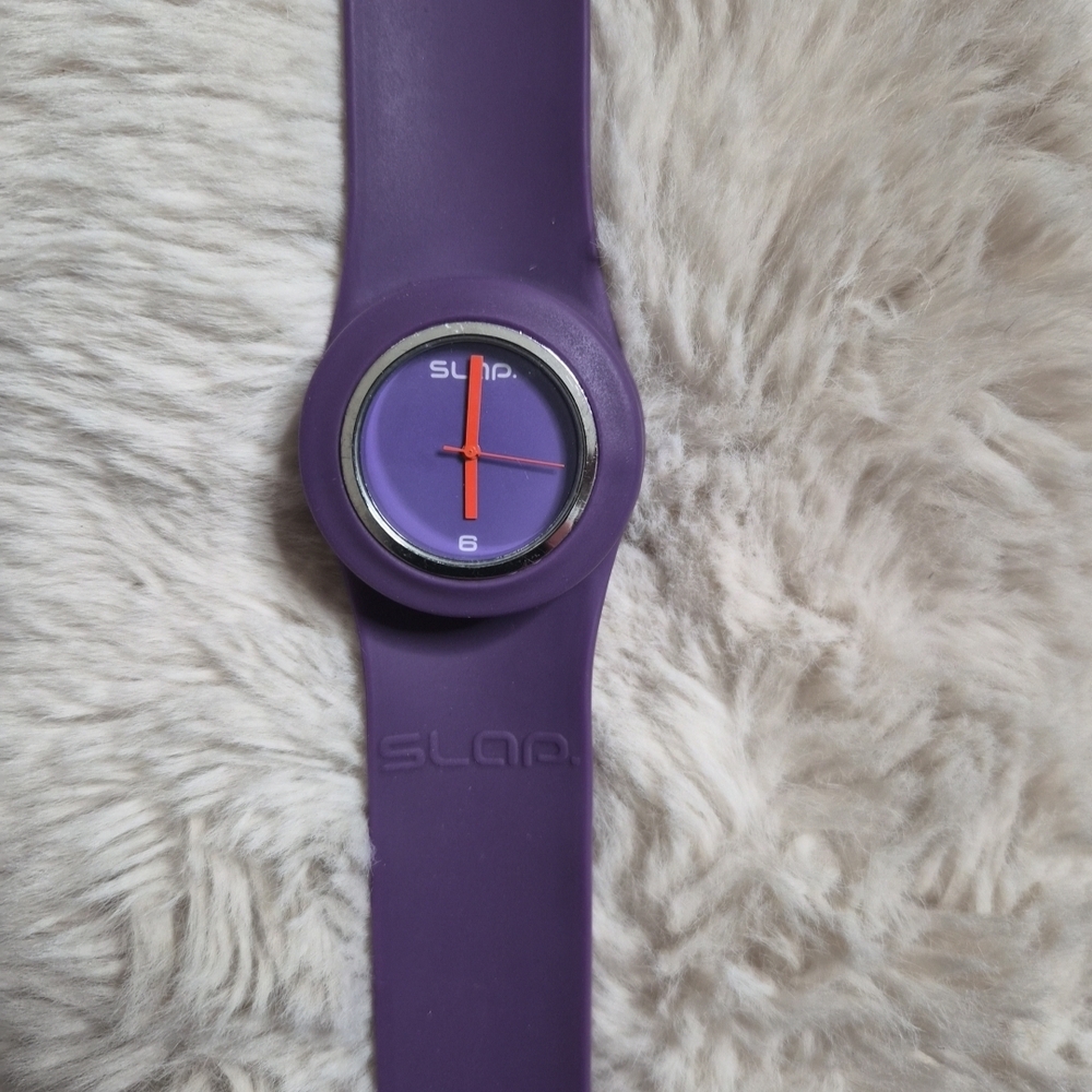 Slap Watch Purple Slapwatch Streetwear Snap Around Band Nostalgia Fun School ✨️ - Picture 9 of 10